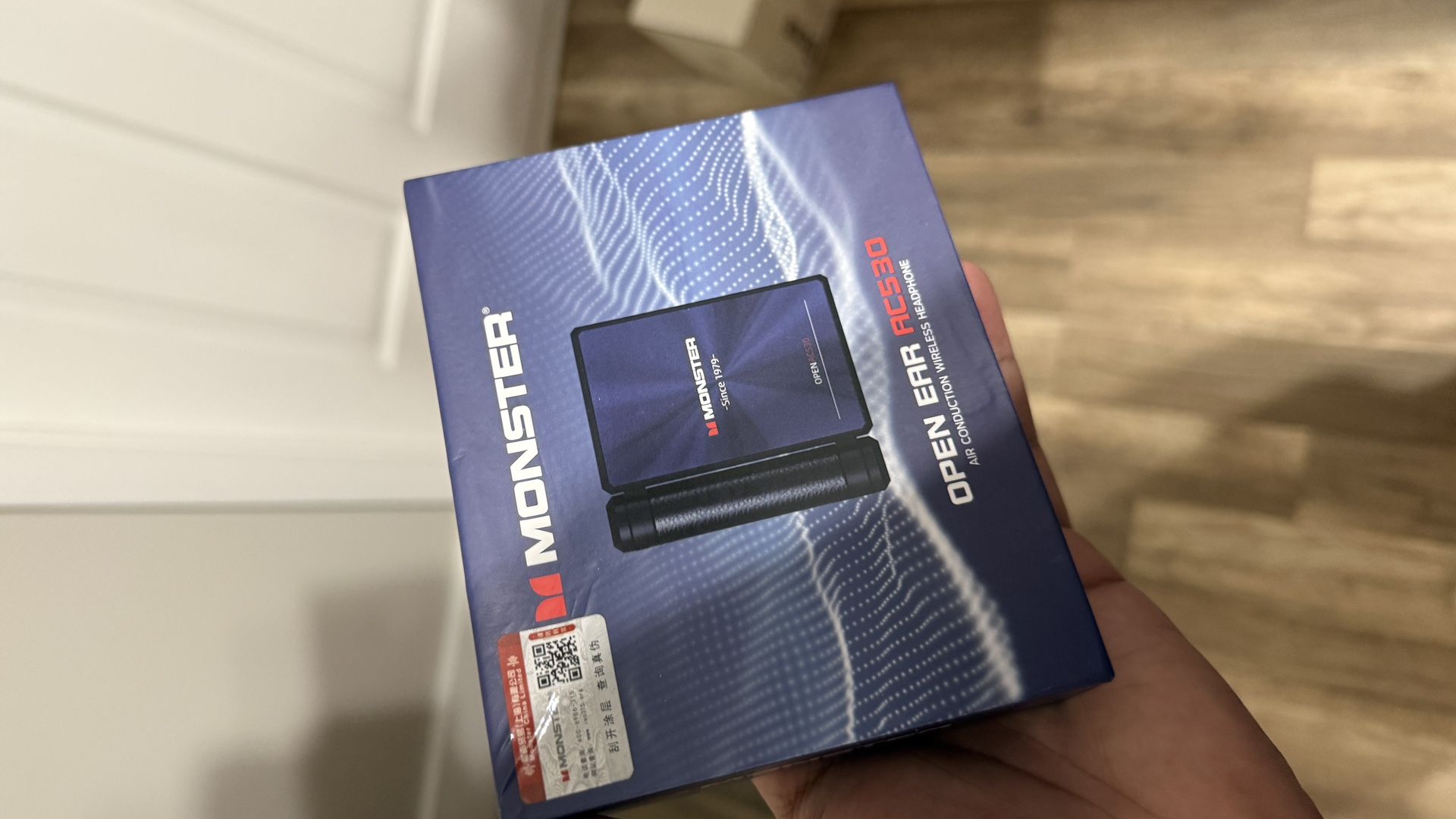 Monster Bluetooth Earbuds, Comfortable Ear Hooks, Wireless Bluetooth 6.0, Dual-Fold Design, Noise Cancelling Headphones, 145H Playtime, IPX5 Waterproo