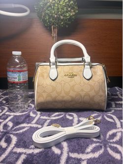 Coach Mini Rowan Signature Canvas Satchel