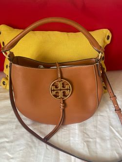Tory Burch Miller Leather Hobo Bag brown