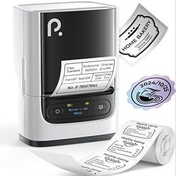 PM220S Label Maker Machine with Tape, Bluetooth Thermal Label Printer, Portable Sticker Printer Easy to Use for Office, Home, Business, Label Maker wi