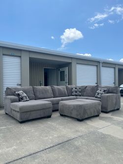 Gray sectional couch
