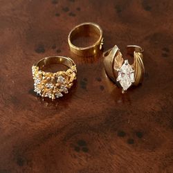 Set Of 3 14kt GE Rings 