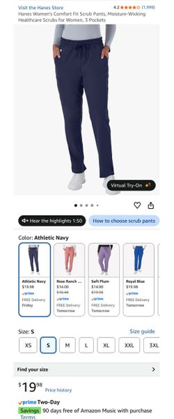 Hanes Women's Comfort Fit Scrub Pants