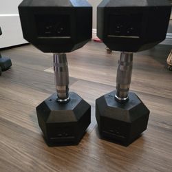 Pair Of 25 Lb Weights Dumbells