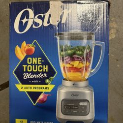 Oster 800W One-Touch Blender (8-Cup Glass Jar) – Open Box, Brand New