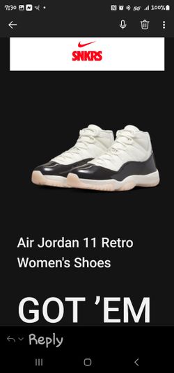 AIR JORDAN 11" GRATITUDE" SIZE 8.5 WOMENS