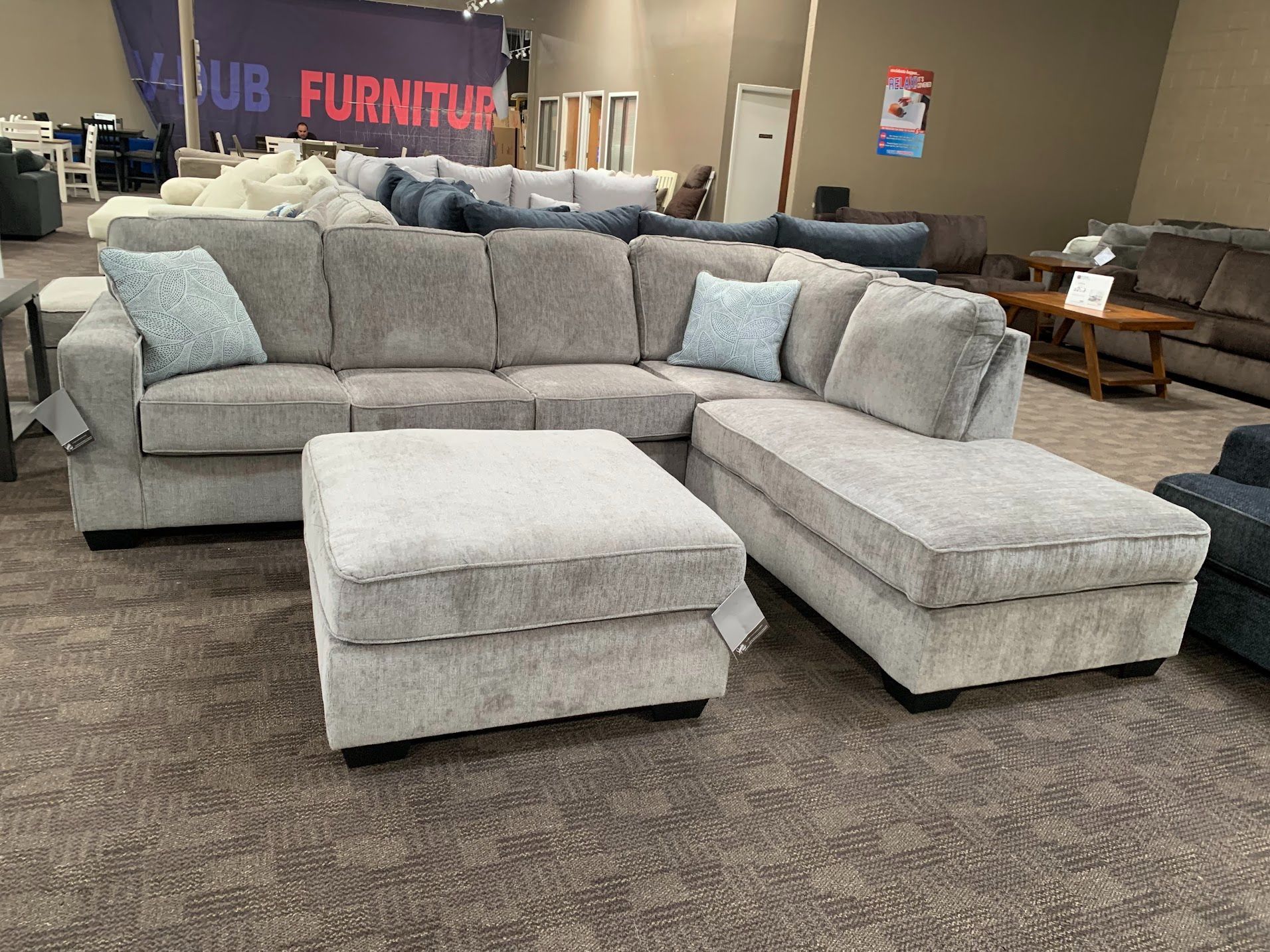Light gray modern sectional sofa