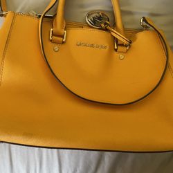 Michael Kors Large Yellow Sun Saffiano Leather Satchel