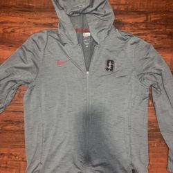 Grey Stanford Football Zip Up $40