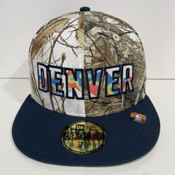 Denver Nuggets New Era 59FIFTY Hat Cap Realtree Camo City Edition Fitted 7 1/4