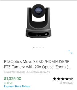 PTZ Optics Move SE Camera 20x