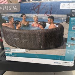 Bestway SaluSpa Bali Smart 7-Person Spa with 180 Jet App 120-Volt Inflatable Hot Tub with Energy Sense Cover