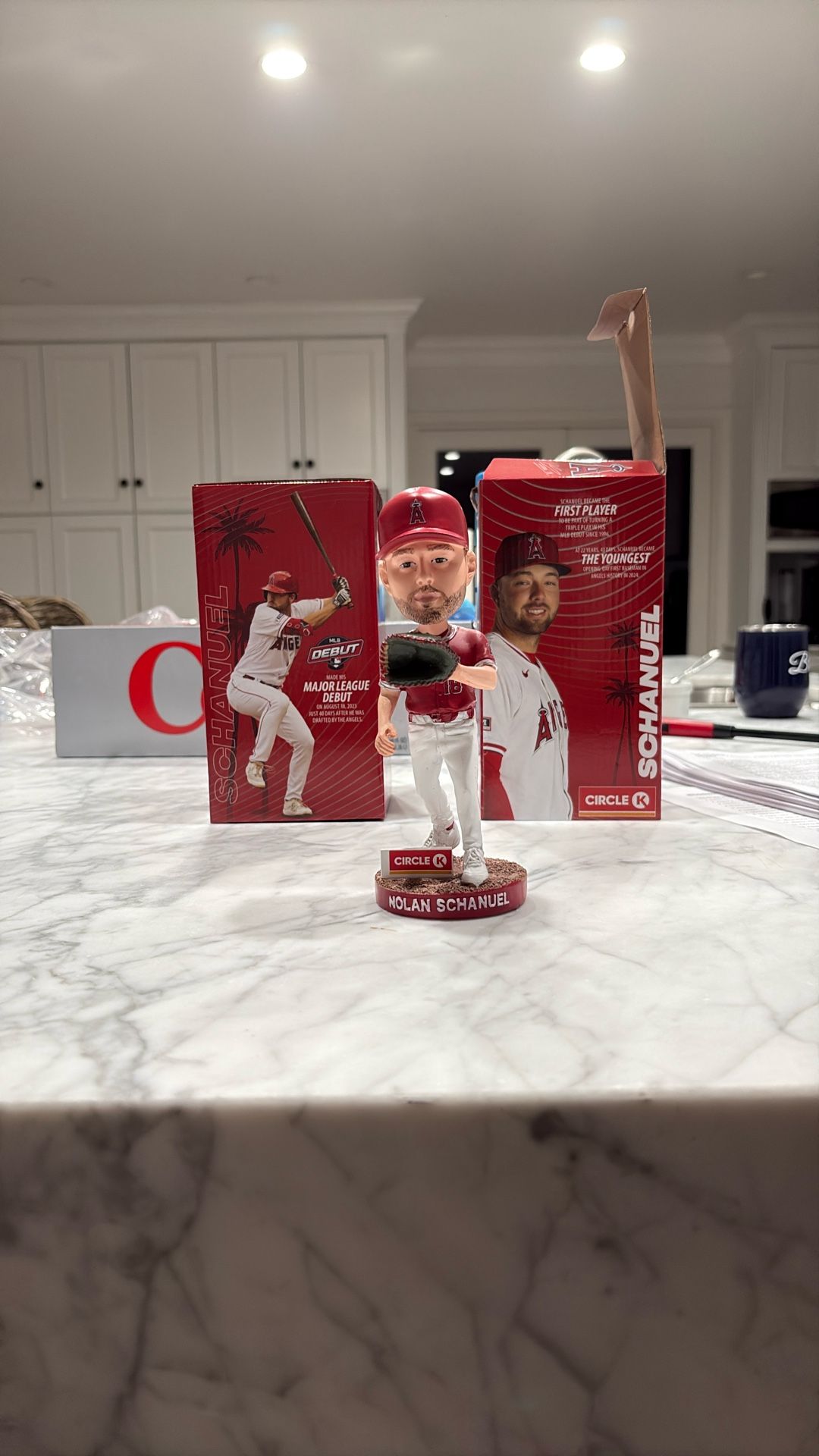 Nolan Schanuel Angels Bobble head Collectible