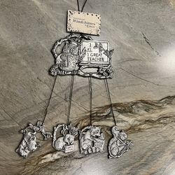 Vintage Statesmetal Carson Pewter #1 Teacher Wind-chime