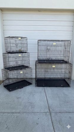 NEW Foldable Pet Cage Dog Crate Steel Wire Cage Metal Cage