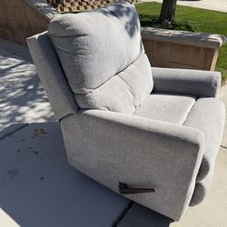 Light recliner grey sofa