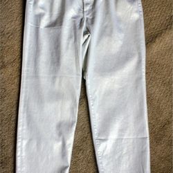 Old Navy Women’s Size 18 High-Rise OG Loose Glitter Jeans – White