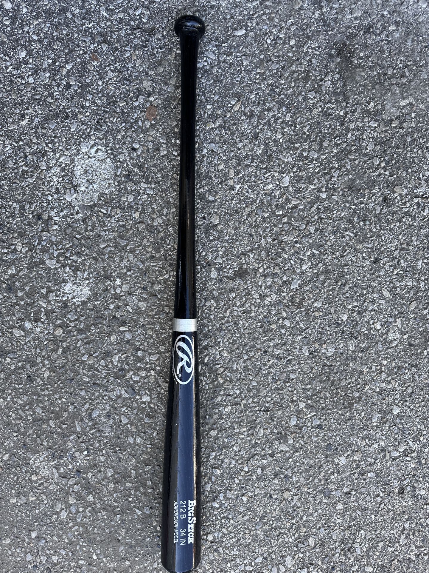 Rawlings Adirondack Model Big Stick, 212 B 34” Wooden Baseball Bat Black