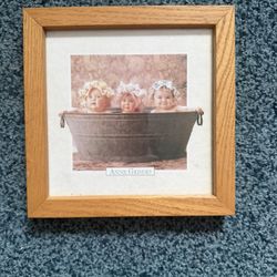 Anne Geddes Framed Baby Wall Art – Vintage Nursery Decor – Wood Frame