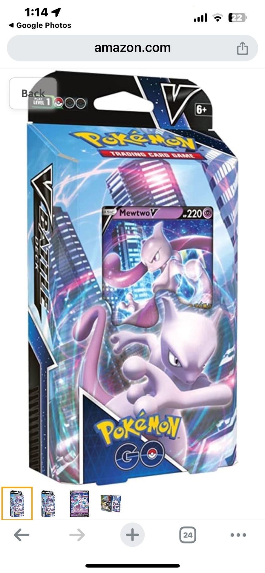 Pokémon TCG GO V Battle Trading Card Deck - 60 Cards