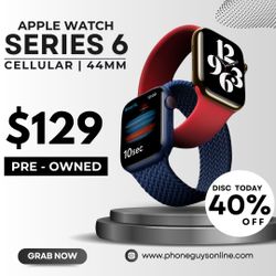 ⌚ Apple Watch Series 6 44MM Cellular (Usado) – ¡Ahora $129! Ahorra 40%