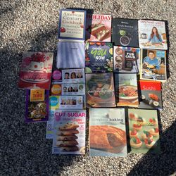 Wonderful Collection Lot of 16 Cookbooks & Food Network Magazines 
