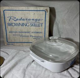 Excellent Vintage Corning 10" Browning Skillet for Amana Radarange with Lid NEW
