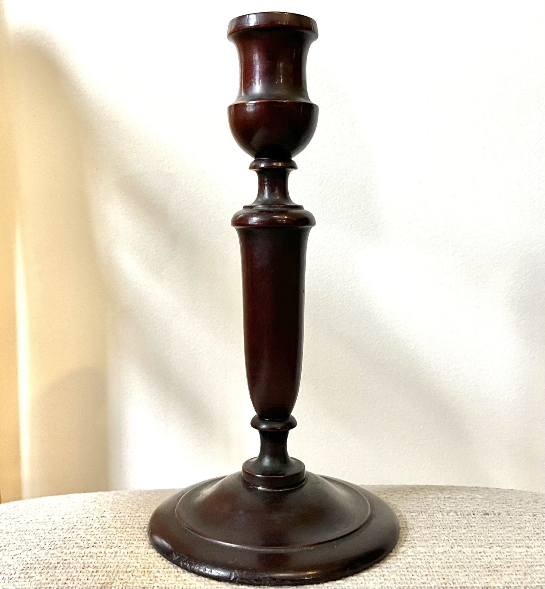 Antique Turned Wood (Treenware) Candlestick