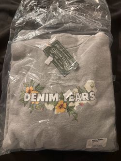 Denim Tears Floral Logo Hoodie Grey XL