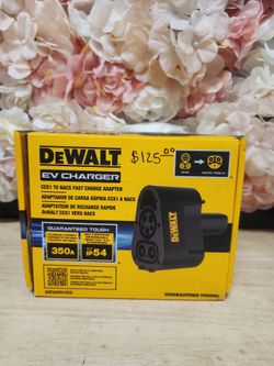 DEWALT
CCS1 to NACS Fast Charging Adapter All Tesla Models, 350-A, 1000-Volt, Compatible with Level 3-DC Supercharger Stations