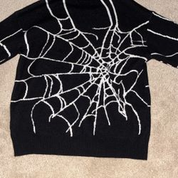 Spider Web Graphic Sweater Send Offers