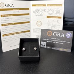 Moissanite Stud Earrings – GRA Certified