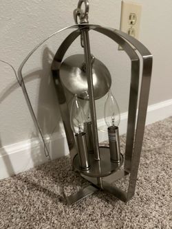 Brushed Nickel Lantern Pendant Light Fixture