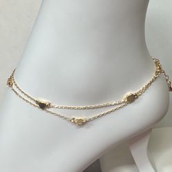 women anklet-14k premium gold plated  ‼️water resistant‼️