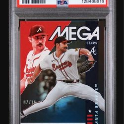 2025 TOPPS TOPPS MEGA STARS #MS210 SPENCER STRIDER MEGA STAR-BLACK FOIL 7/10