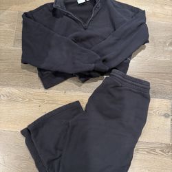 Aritzia TNA Sweatfleece Set (medium)