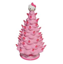 The Hello Kitty 12" Pink Light-Up Ceramic Christmas Tree