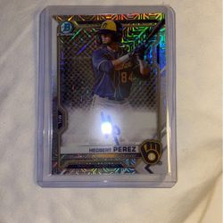 Hedbert Perez Bowman Chrome Auto 