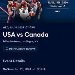 USA Vs. Canada July 10 Las Vegas (T-mobile Arena) 3 Tickets!! 🇨🇦 🇺🇸 