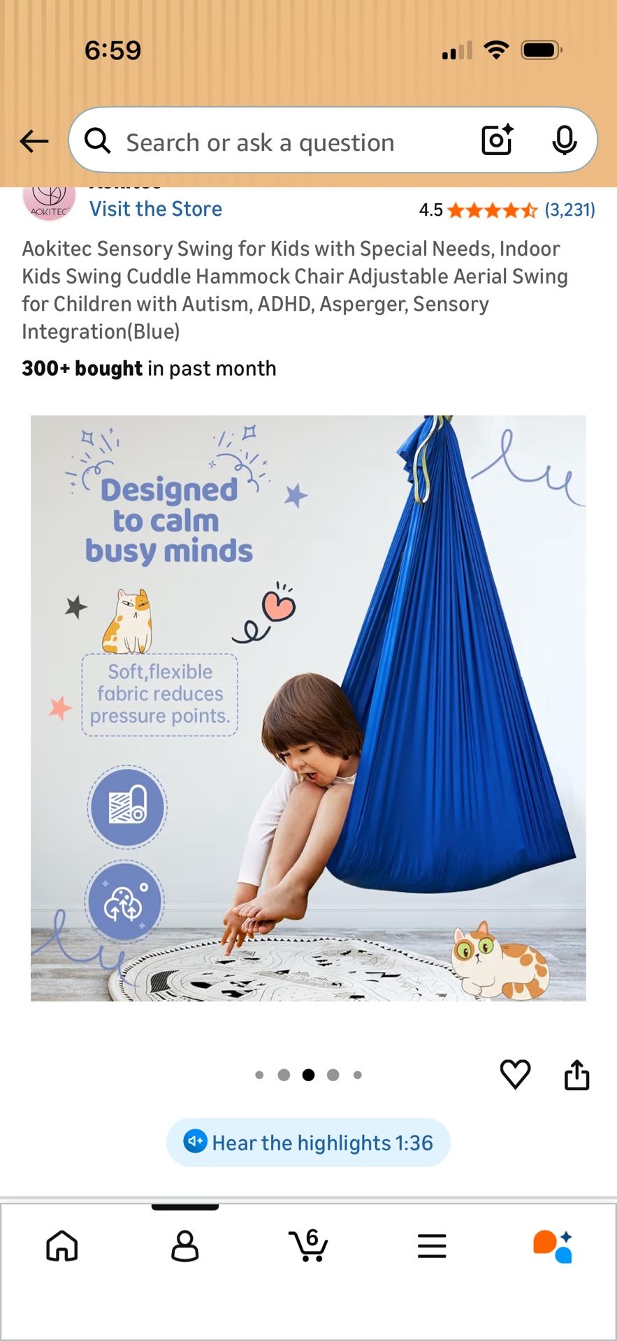 Sensory Swing New