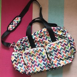 Multi color diaper bag - baby bag - great condition