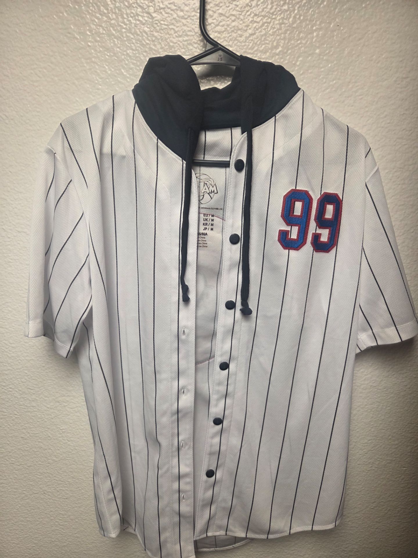 Space Jam Tune Squad Women’s Hooded Button Down Jersey Shirt Size Medium
