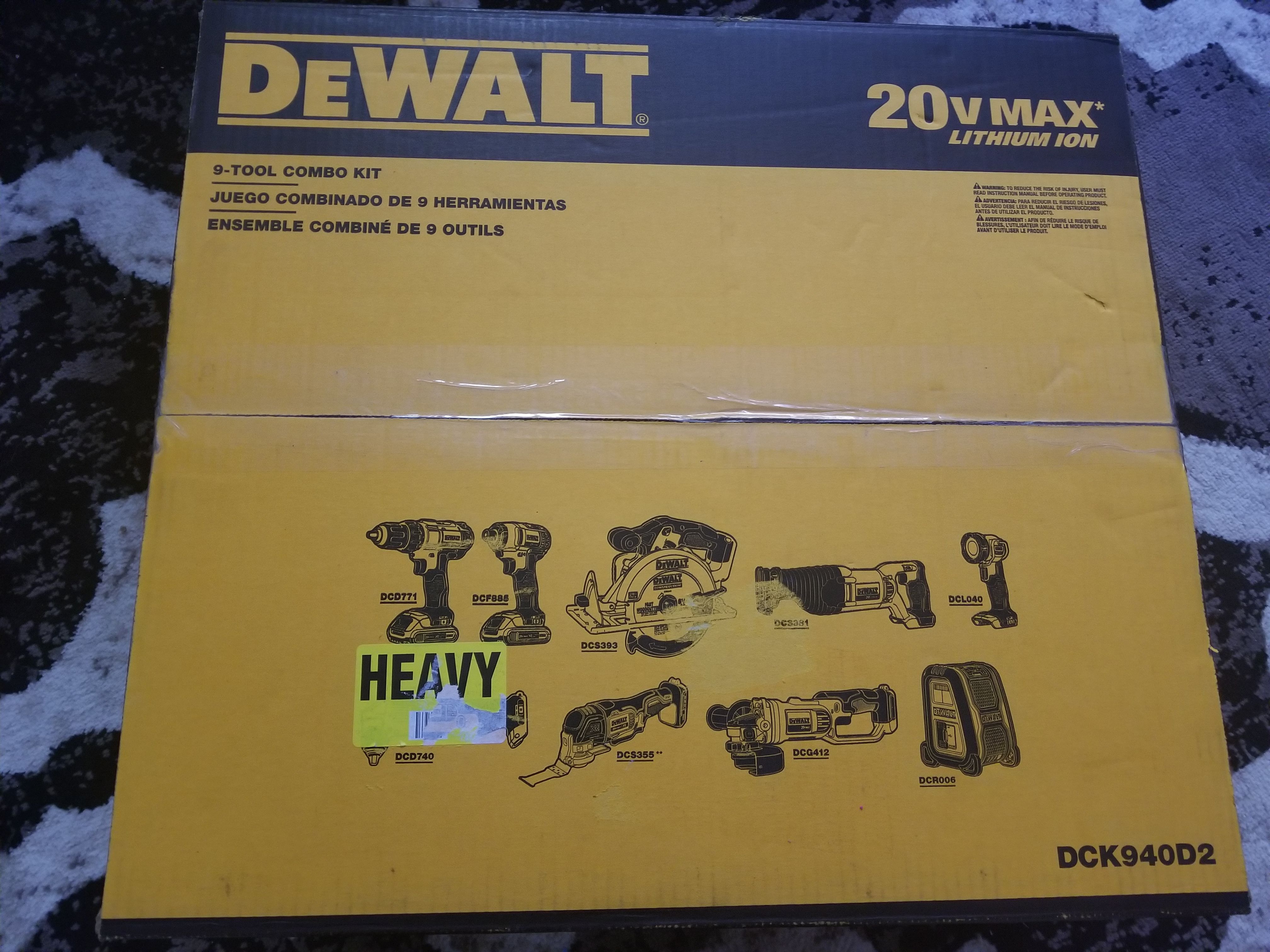 DEWALT DCK940D2 20V MAX iones de litio Kit de 9 herramientas