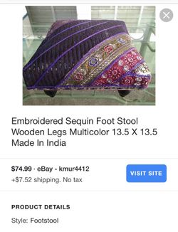 Beautiful sequin stools/sitting stools from India