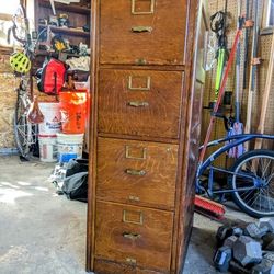 Cool Old Filing Cabinet - Solid Wood