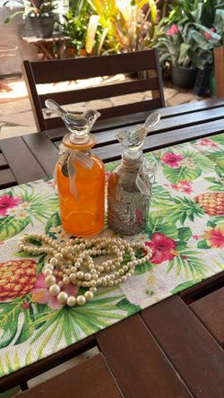 Glass Bottles With Birds Cap