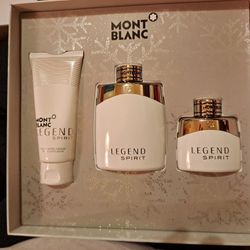 Brand New Mens Mont Blanc Cologne 3 Pc Set