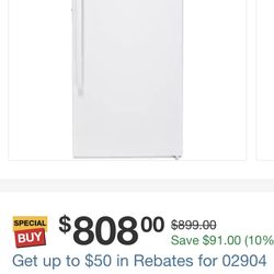 New GE Upright Freezer