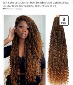 Crochet hair 8 pack 30 inches