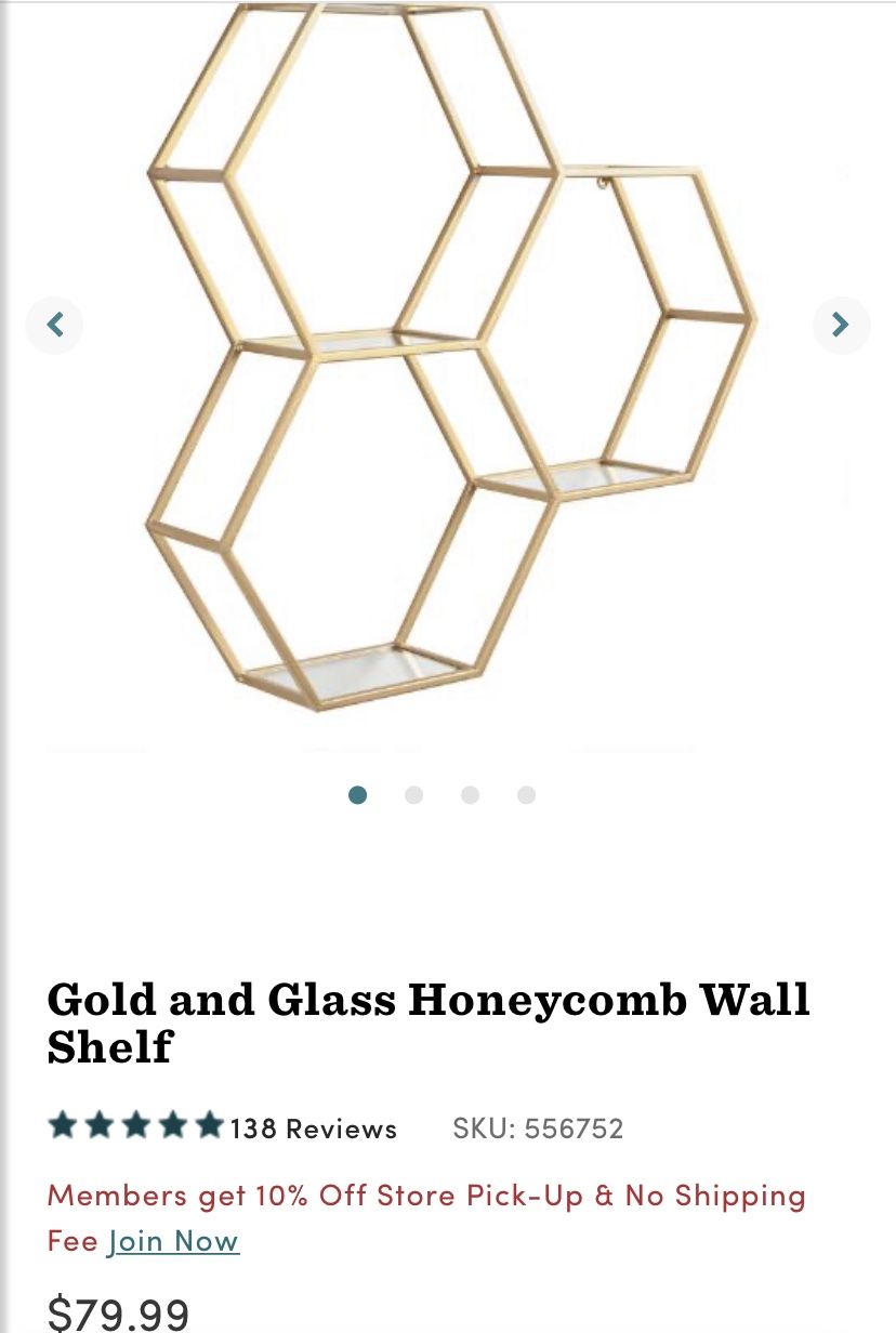 AMAZON BRAND – RIVET MODERN HEXAGON HONEYCOMB FLOATING WALL SHELF UNIT () : AMAZON BRAND – RIVET MODERN HEXAGON HONEYCOMB FLOATING WALL SHELF